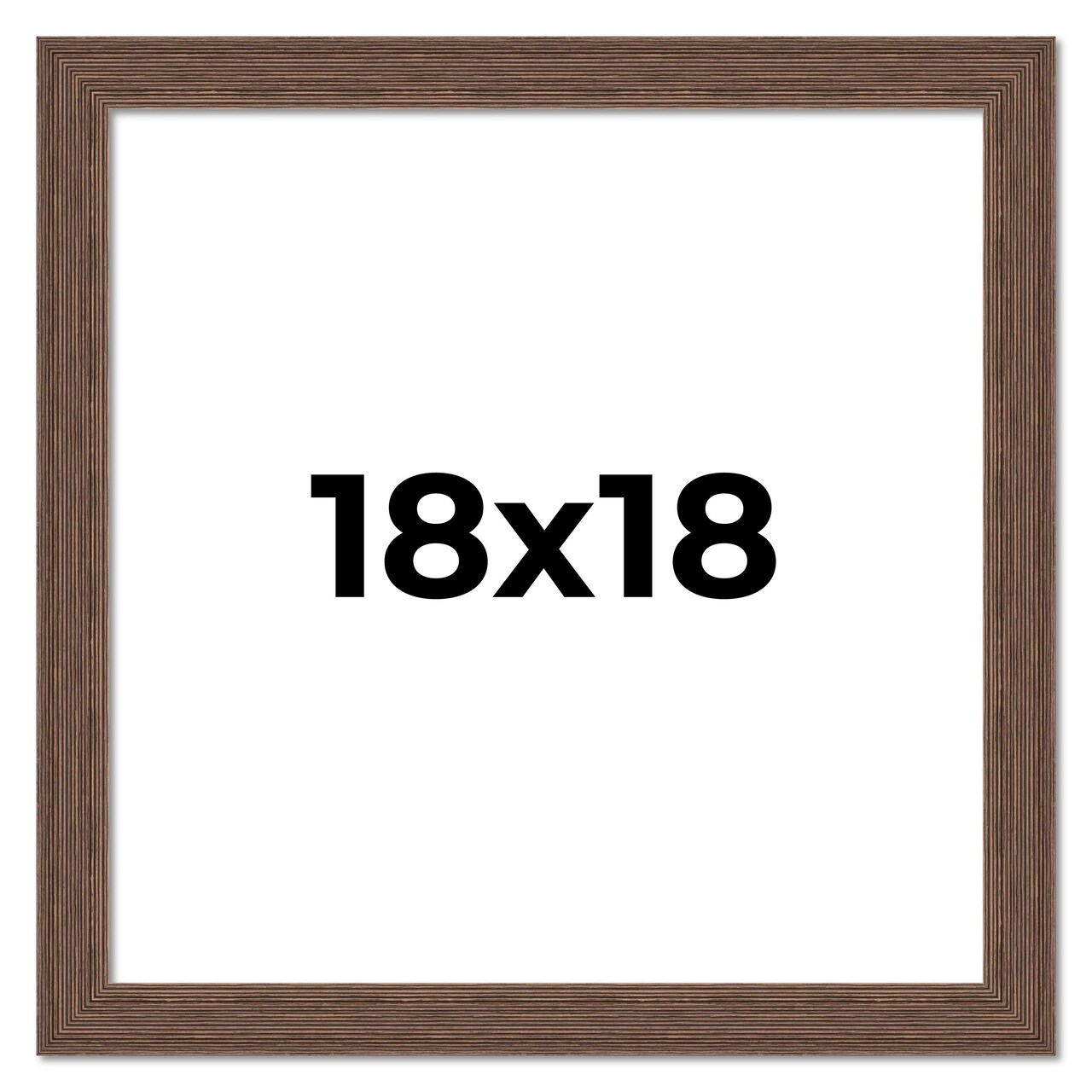 18x18 Wide Barnwood Picture Frame with UV-Resistant Acrylic & Acid Free Backing, Available in 6 Paint Finishes - Grey, Brown, White, and Black
